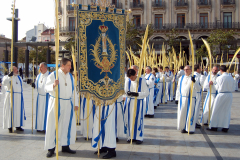 Domingo de Ramos, ofrenda a la Virgen del Pilar.