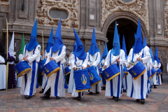 Sección de tambores, timbales y bombos.