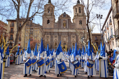 Sección de tambores, timbales y bombos.