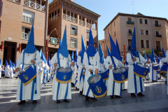 Sección de tambores, timbales y bombos.