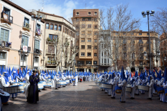 Sección de tambores, timbales y bombos.